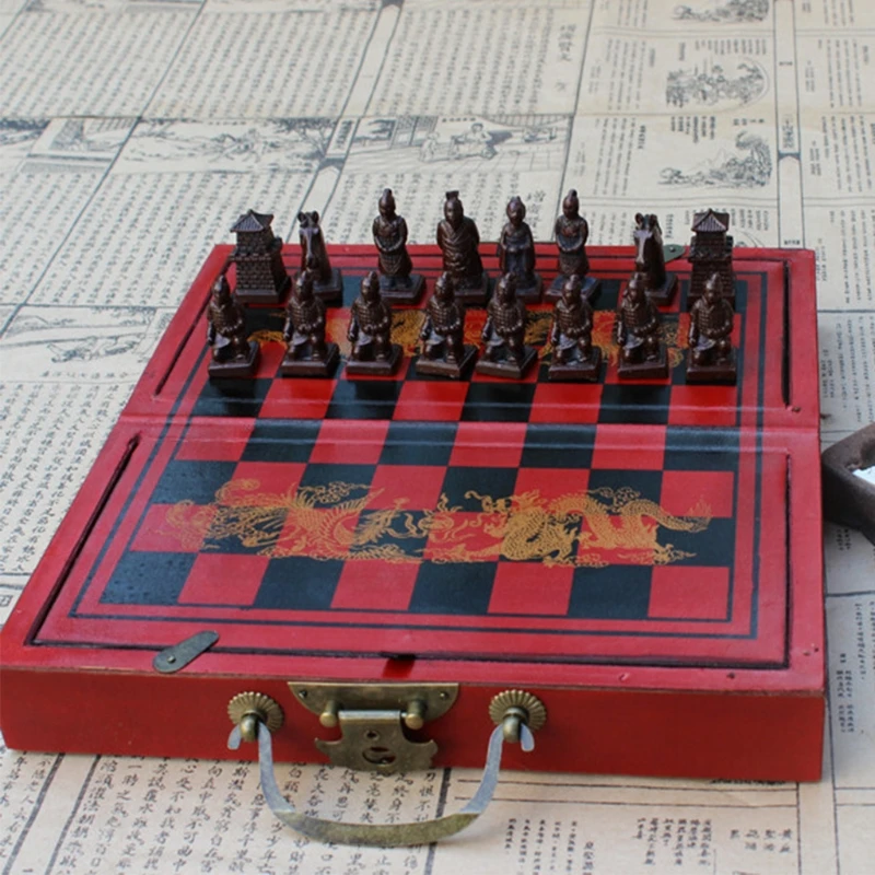 

Small Wooden Chess Board Chess Pieces Character Parenting Entertainment Gifts