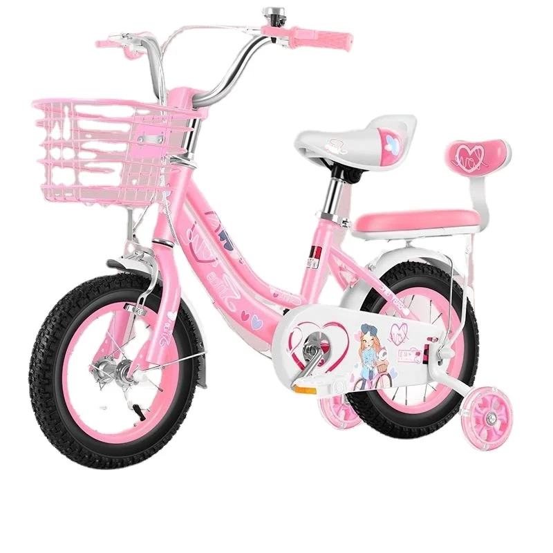 Bicicleta Infantil 14 Pulgadas Para Niños 4+ Años – Acero Al Carbono, Sillín Y Manillar Ajustables, Con Ruedas Estabilizadoras