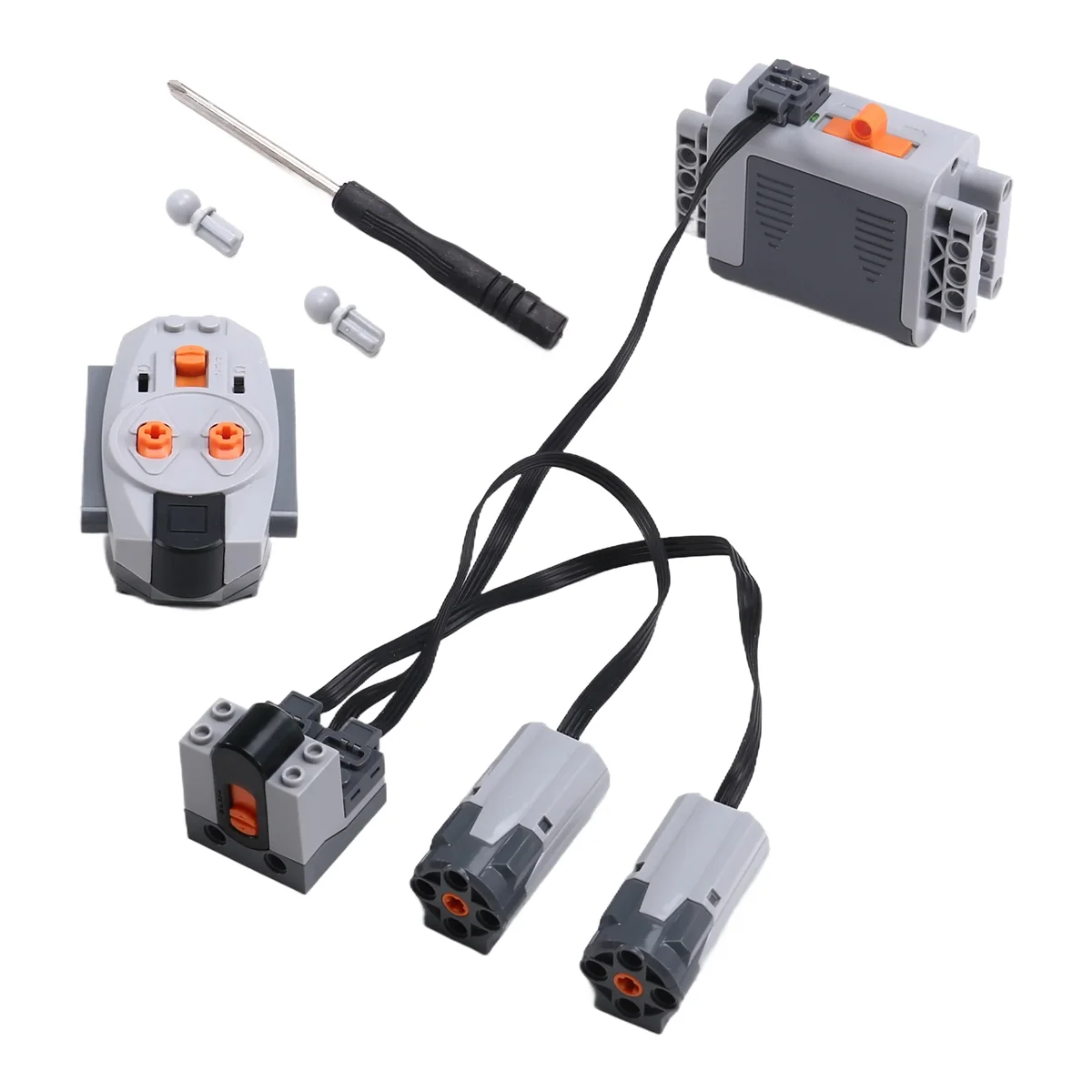 BAAU 5PCS Power Functions Motor Set M Motor AA Battery Box IR Remote Control IR Receiver Building Blocks