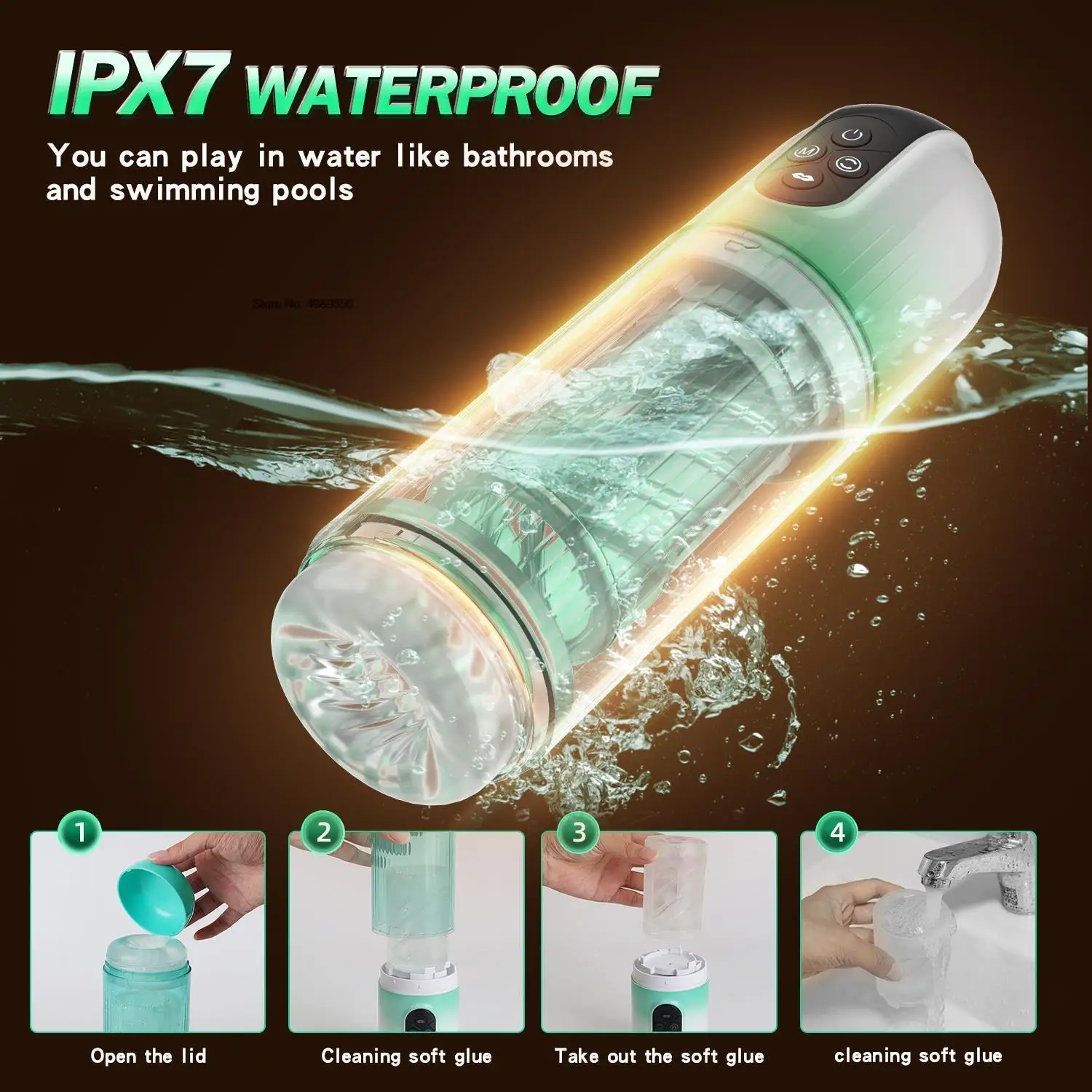 Masturbator Automatic Male Cup Rotating Sucking Wat SPA Real Pussy Masturbation  Pump_voghion.com