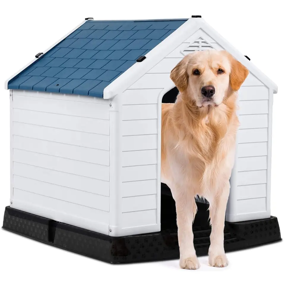 Waterproof Medium Dog House with Elevated Floor