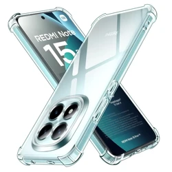 Shockproof Transparent TPU Protective Phone Case with Reinforced Corners for Redmi Note 12R (Clear)