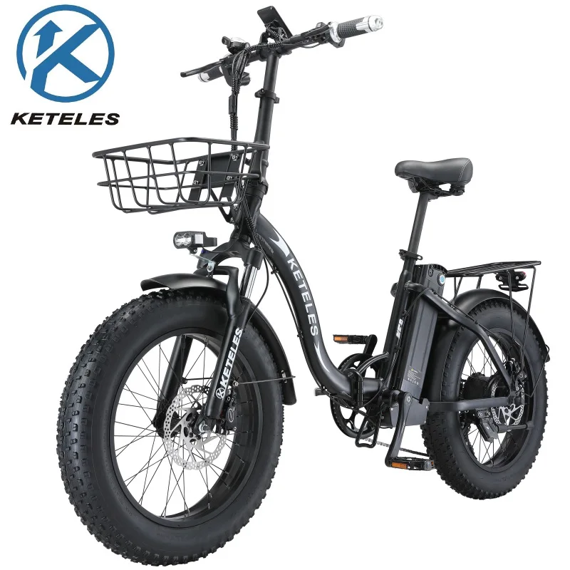 

20 Inch KF9 Foldable Electric Bicycle Snowmobile48V 13AH 1000W Oil Brake Fat Tire Aluminum Alloy Frame