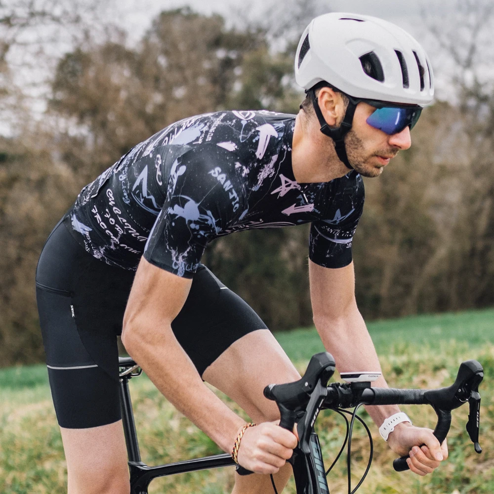 Mtb Shorts Santic Men's 3D Padded Cycling Underwear With