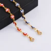Blue Red Evil Eye Bracelet Stainless Steel Bead Lucky Turkish eye Jewelry For Women Simple Adjustable 1