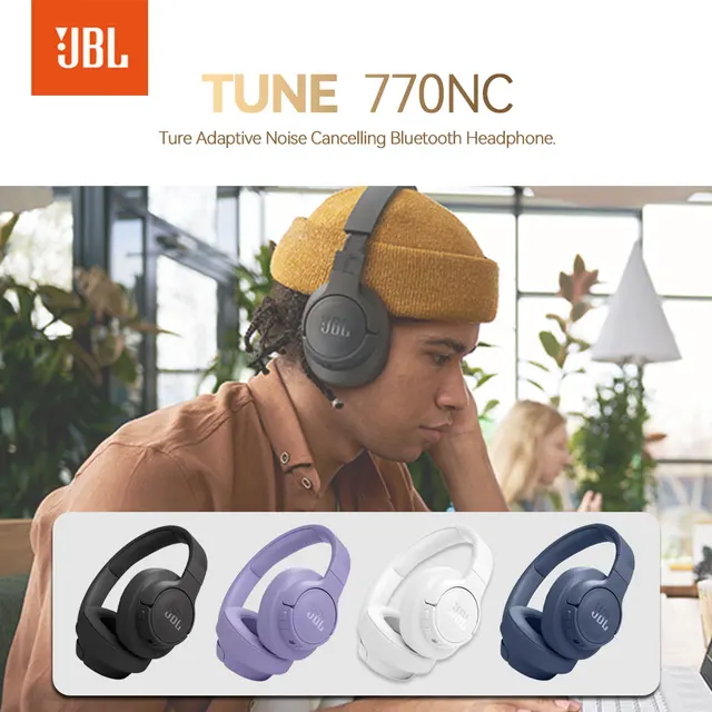 JBL Tune 770NC Original Bluetooth Headset BT 5.3 ANC Multi-Point Connection  Active Noise Cancelling Headphone 70H Battery Life - AliExpress