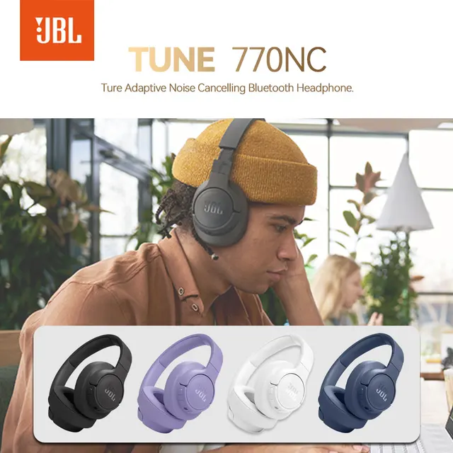 JBL Tune 770NC Wireless Over Ear ANC Headphones with Mic, Upto 70