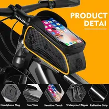 

WEST BIKING Rainproof Bike Bag Bicycle Front Cell Phone holder with Touchscreen Top Tube Cycling Reflective MTB Bike Accessories