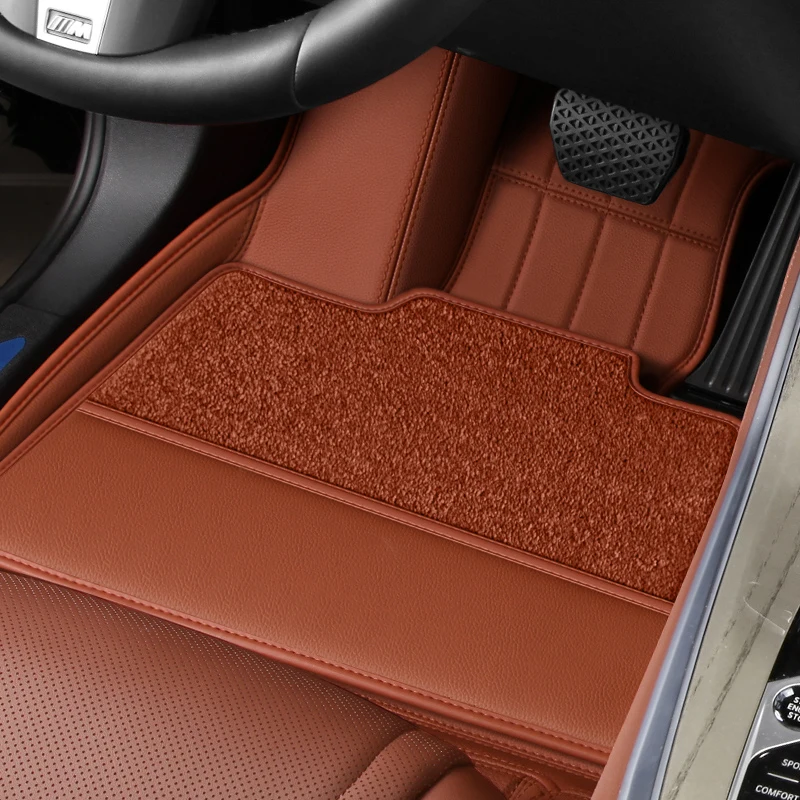 맞춤형 자동차 액세서리 인조 가죽 플로어 매트 BMW 시리즈 BMW 1 3 6 7 X3 X5 X1 미니 e46 e60 e39용 친환경 소재