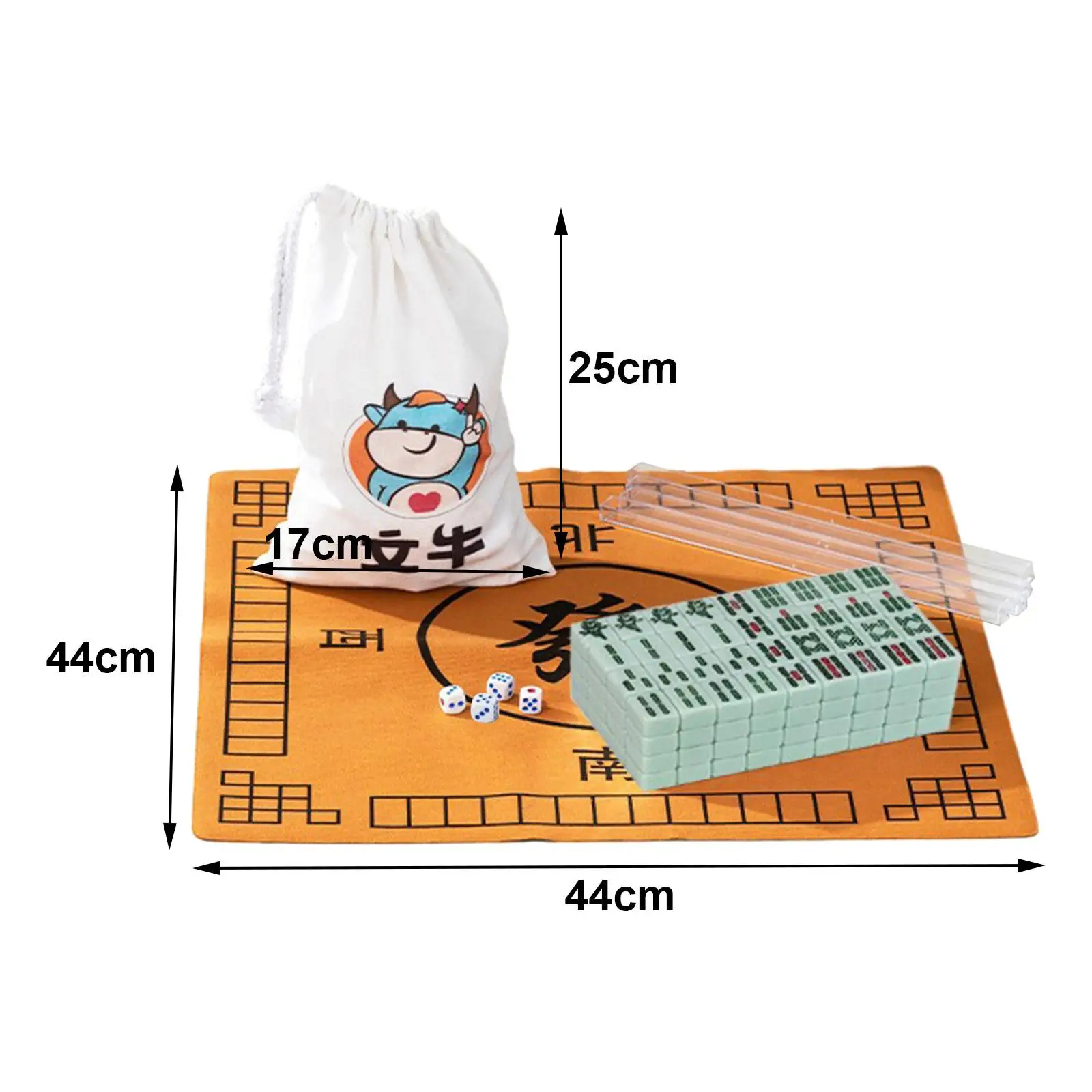 Mini mAh Jong Game Set Traditional Entertainment Portable Party Friends Gathering Game for Travel Party Chinese New Year Holiday 6