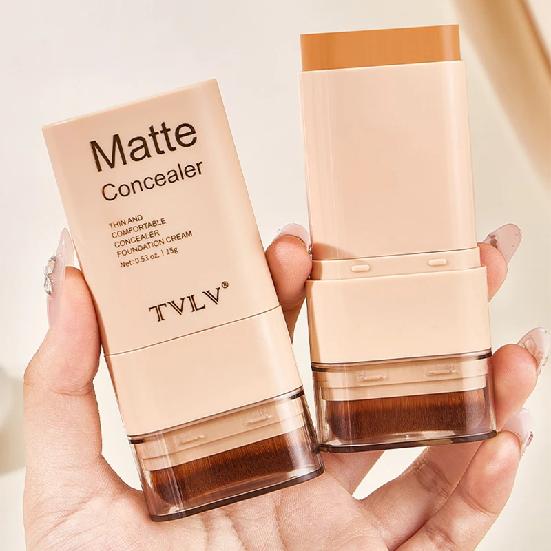 Foundation Eraser Concealer Stick 15g 2-in-1 foundation eraser double-ended concealer stick with brush head