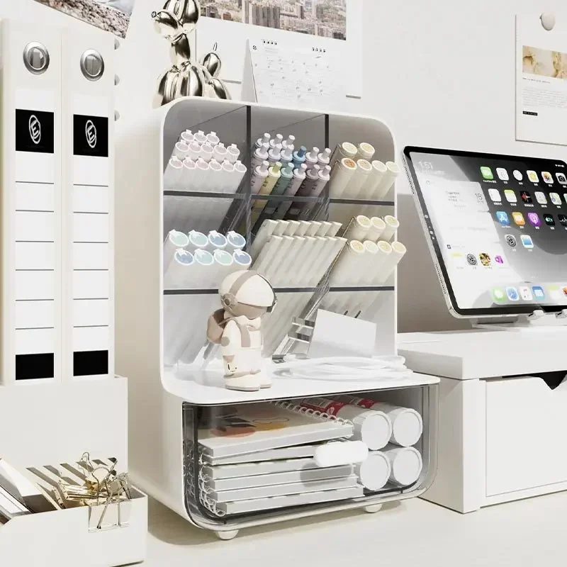 Large Capacity Slanted Pen Holder Desk Stationery Storage Box for School Office Desktop Sundry Storage Rack Desk Organizer 3