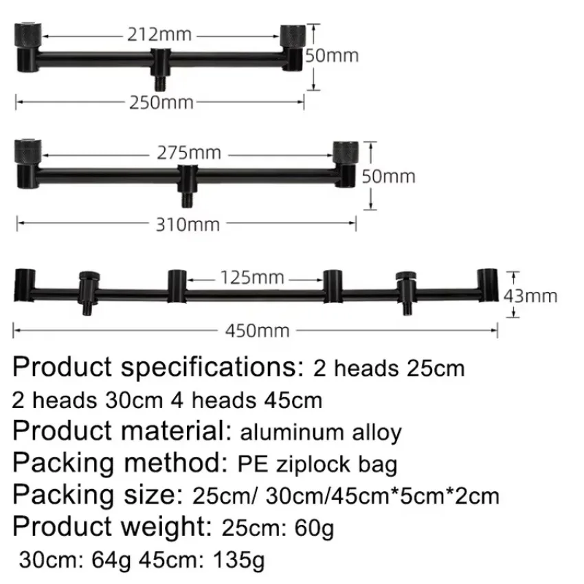 Carp Fishing Fishing Rod Pod Holder Black Buzzer Holder Anti Falling Snag Bar Ear Connector Bite Alarm Windproof Supplies Kit