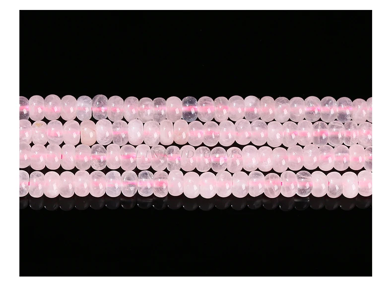 4x2mm Naturstein Rosa Quarz Türkis Hellblau Schlangenhaut Stein Abacus Spacer Perle für Schmuckherstellung Halskette Armband – Detail 11