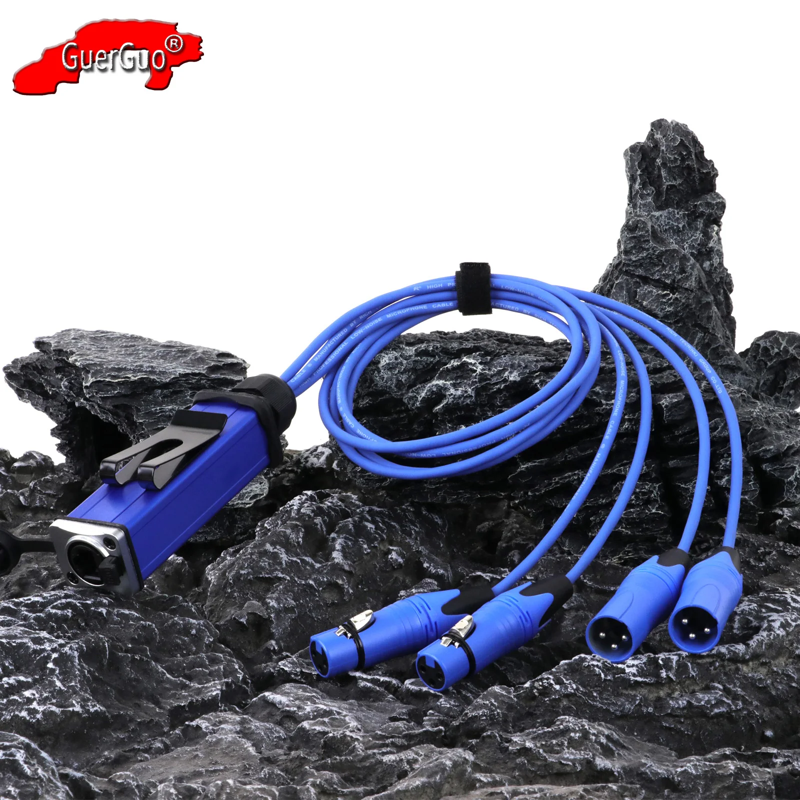 

0.2M-15M RJ45 to 4 Channel 3Pin XLR 2Male+2Female Multi Network Breakout Receiver Extension Cable for Stage Recording Studio