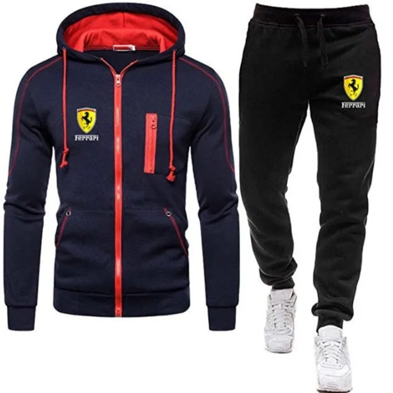 Fashion sportswear, men's hoodies, fitness sportswear, men's running sets, sportswear, jogging, men's sportswear, spring and aut