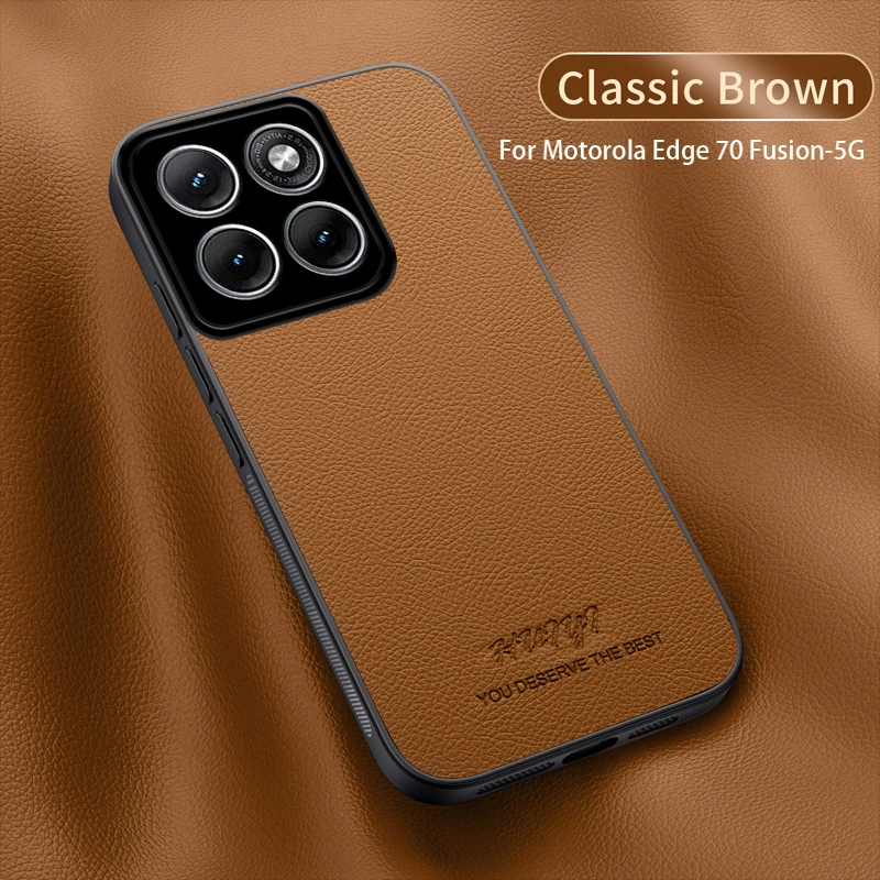 Luxury Leather Lychee Magnetic Cover - Skin-friendly Bumper