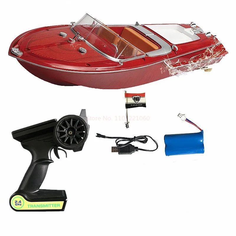 New Big Size RC Speed Boat High-Horsepower Electric Yacht Cruise Model Racing Boat Boy Water Classic Retro Toy Boat Boy Gift 6