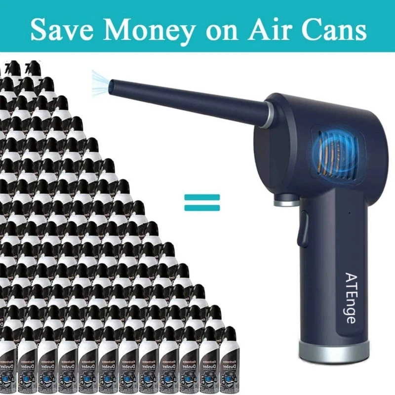 Cordless Electric High Pressure Air Duster-Computer Cleaner Blower-Keyboard Cleaner Electronic Devices and Laptop