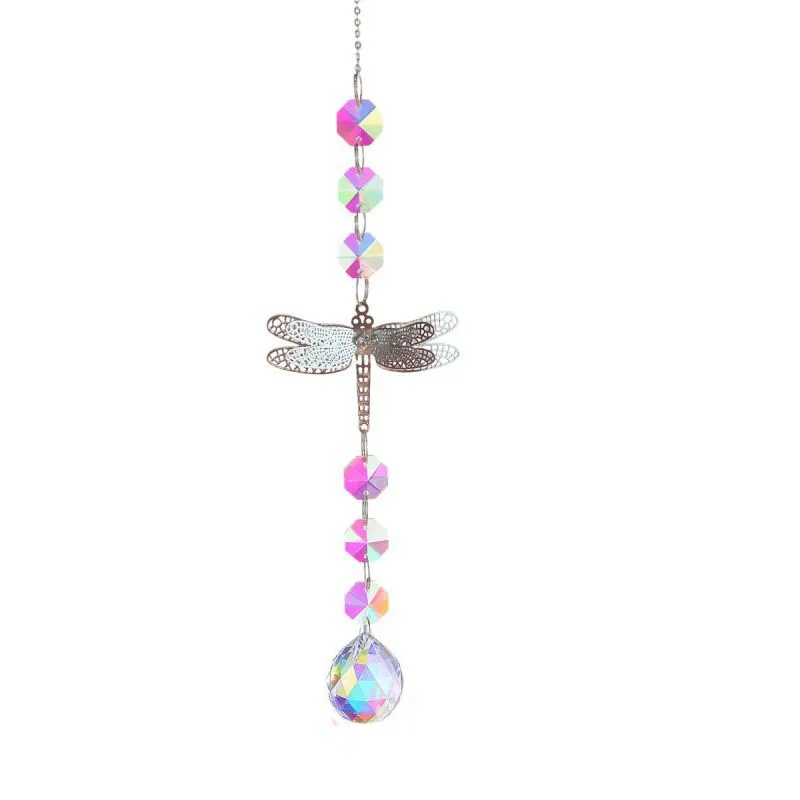 1PC Suncatcher Crystal Window Wind Chimes Light Catcher Rainbow Prism Shiny Chakra Crystal Hanging Pendant Home Decoration