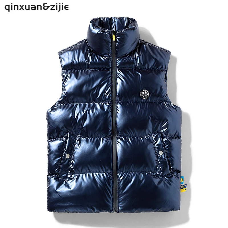 Casual Mens Jacket Sleeveless Vest Thicken Waistcoat For Men Thermal Soft Vests Down Coats Male Cotton Winter Men's Vest 8XL