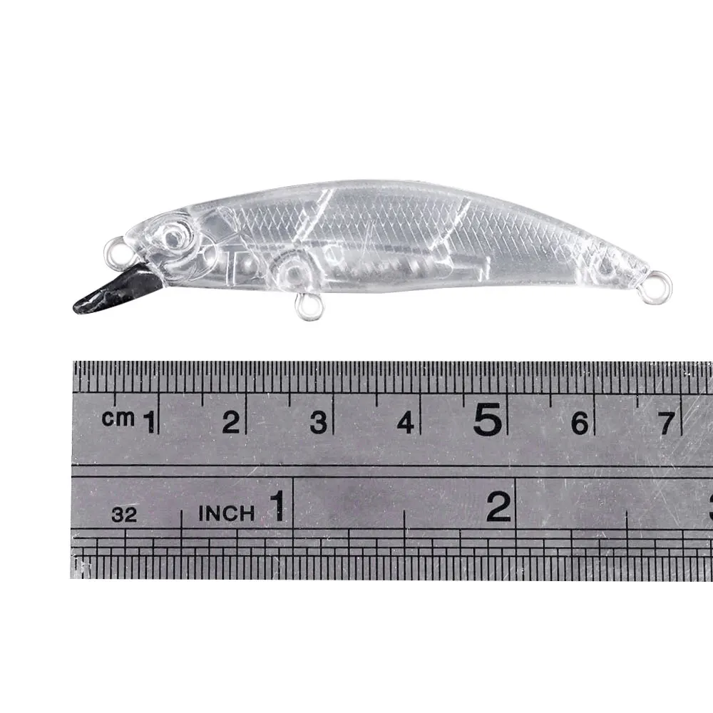 10pcs/7CM Blank Lure Unpainted Bait Body Fishing Bait Crankbait wobbler Artificial Plastic Hard DIY Tackle
