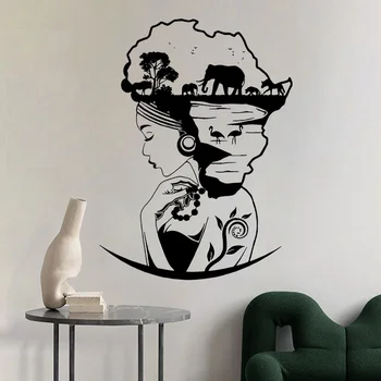 Safari Goddess Africa Continent vinyl sticker