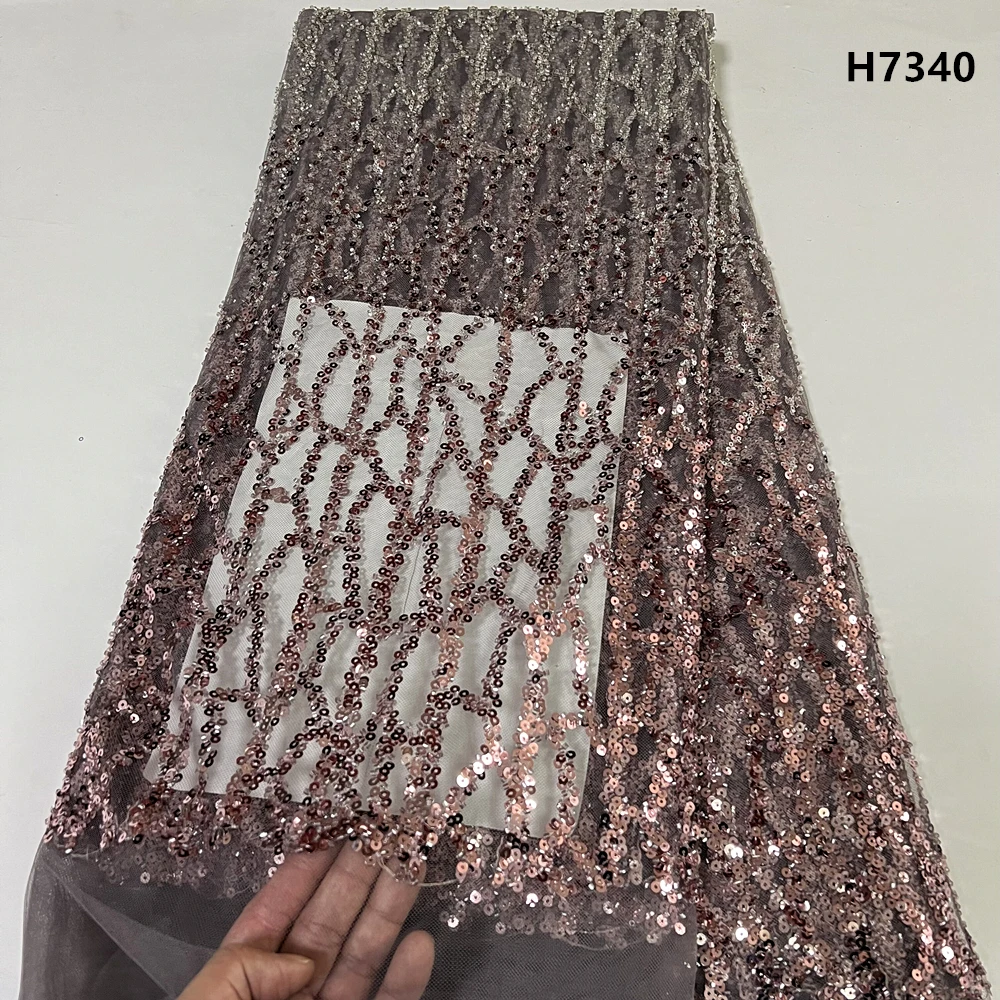 African Latest Elegant Red Luxury Sequin Fabric 2022 Nigerian High Quality  5 Yards Handmade Beads Fabric For Wedding Party Dress - AliExpress