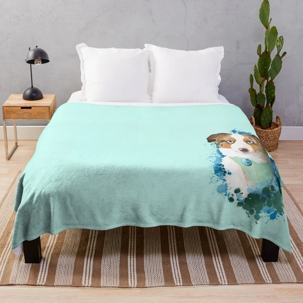 

Miniature Australian Shepherd Throw Blanket anime Comforter Sofa Quilt Picnic Designers Blankets