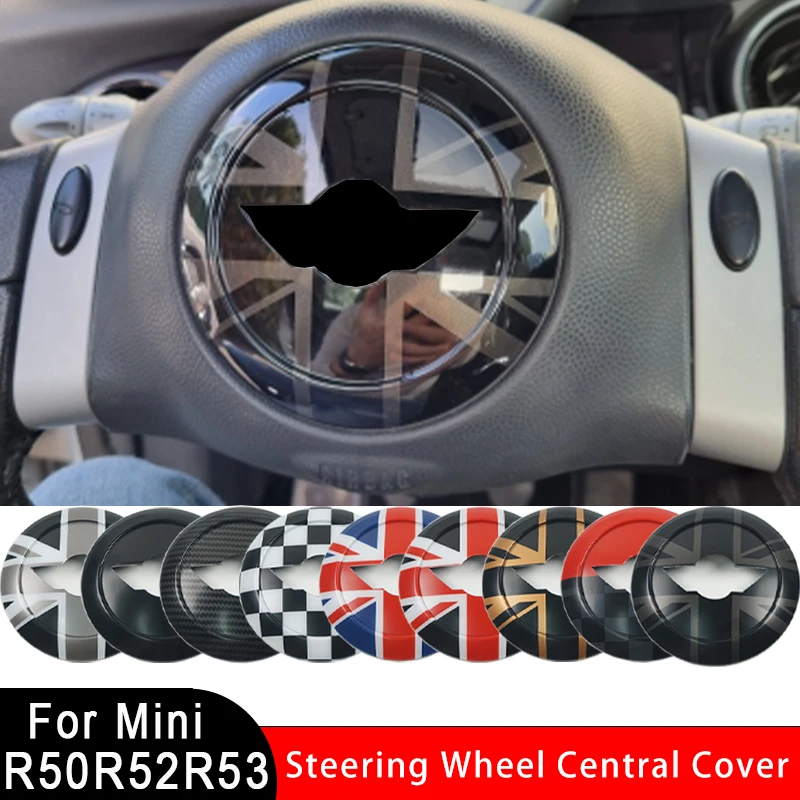 For MINI Cooper R50 R52 R53 Interior Trim Sticker Accessories Car Steering  Wheel Center Cover Styling Decoration Middle Panel - AliExpress