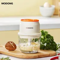 MODONG Household Meat Grinder Chopper Portable Glass Bowl 45W Multipurpose Chopper 1200mAh Battery Rechargeable Meat Grinder 1