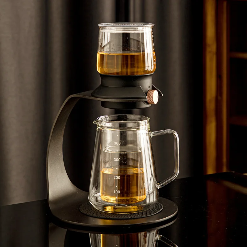 

Semi-Automatic Tea Infuser High-Grade Modern Glass High Temperature Resistant Office Kung Fu Tea Set Tea Making Fantastic