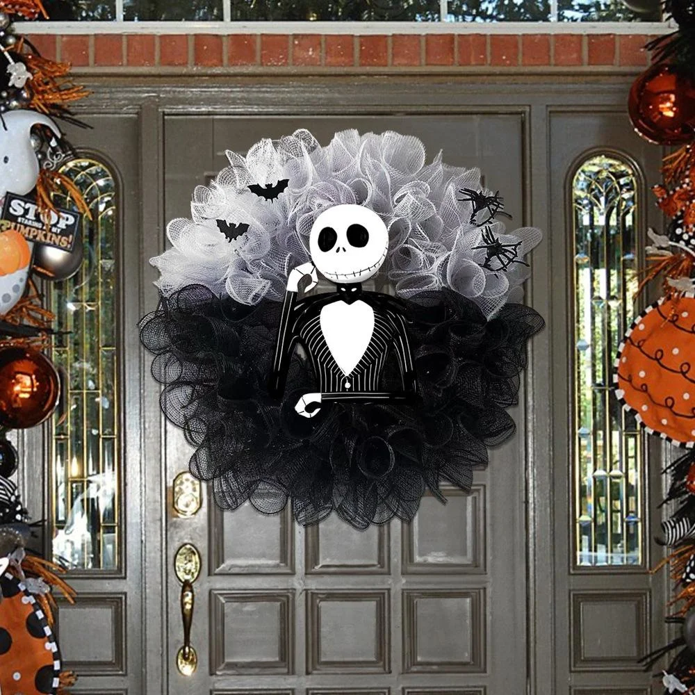New Halloween Skull Skeleton Holiday Atmosphere Decoration Simulation Corolla Ghost Party Decoration Festive Supplies