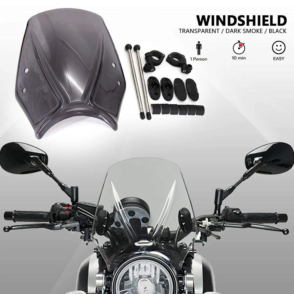 XSR700 XSR900 Windscreen Windshield Motorcycle Sport Wind Deflector