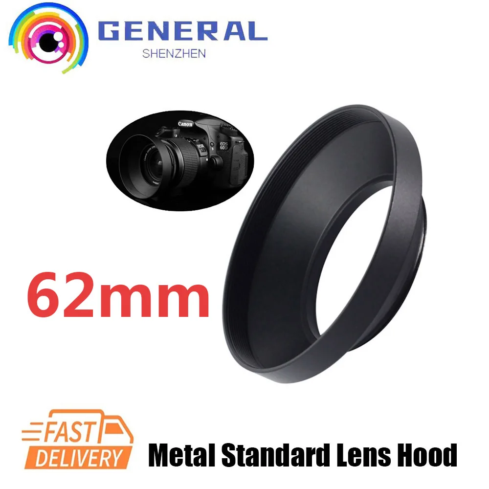 Protezione Della Copertura Del Cofano Dell'Obiettivo Grandangolare In Metallo Da 62Mm Per Canon Eos Nikon Sony Olympus Fuji X-E2 X-E1 X-Pro12 X-M1 Acc