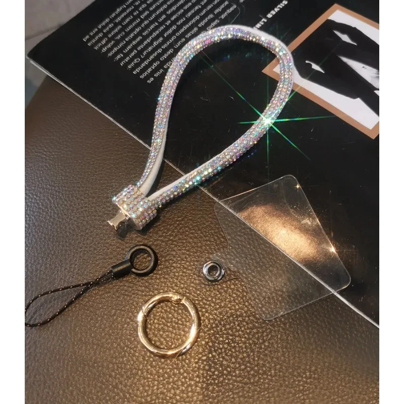 Phone lanyard Mobile Phone Lanyard Luxury Rhinestone Lanyard Wrist Chain High-end Short Diamond-encrusted Bracelet Antiloss Reinforced