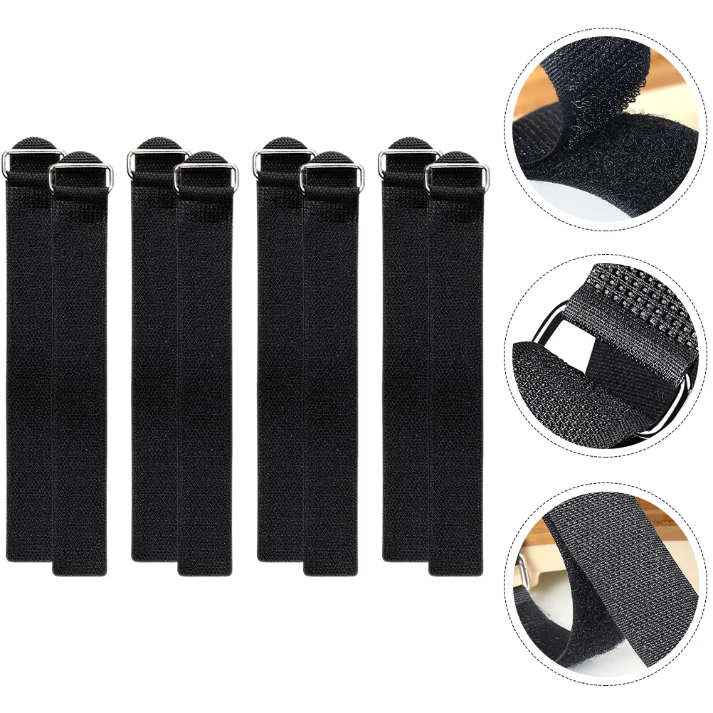 

4 Pairs Non-slip Shoes Crampons Bandage Mountaineering Ice Grippers Strap
