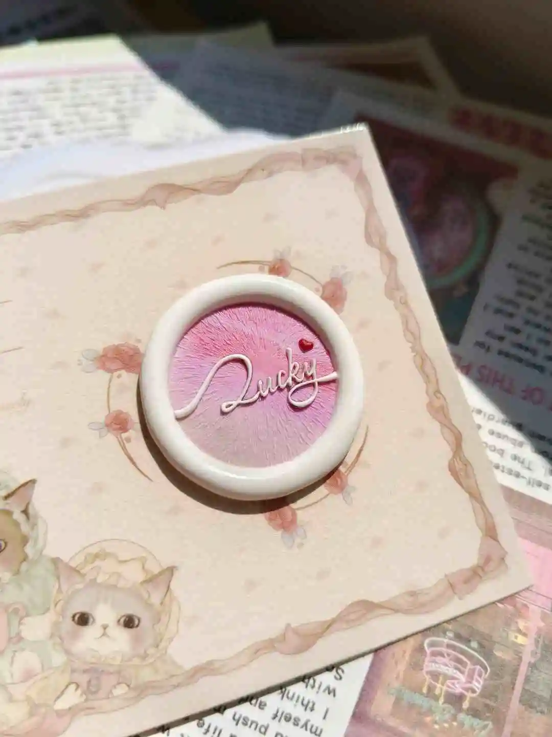 New Lacquer Seal Seal Head Multi-Layer Embossed Brass Head Envelope Invitation Sealed Hand Account Birthday Gift Stamp Toy
