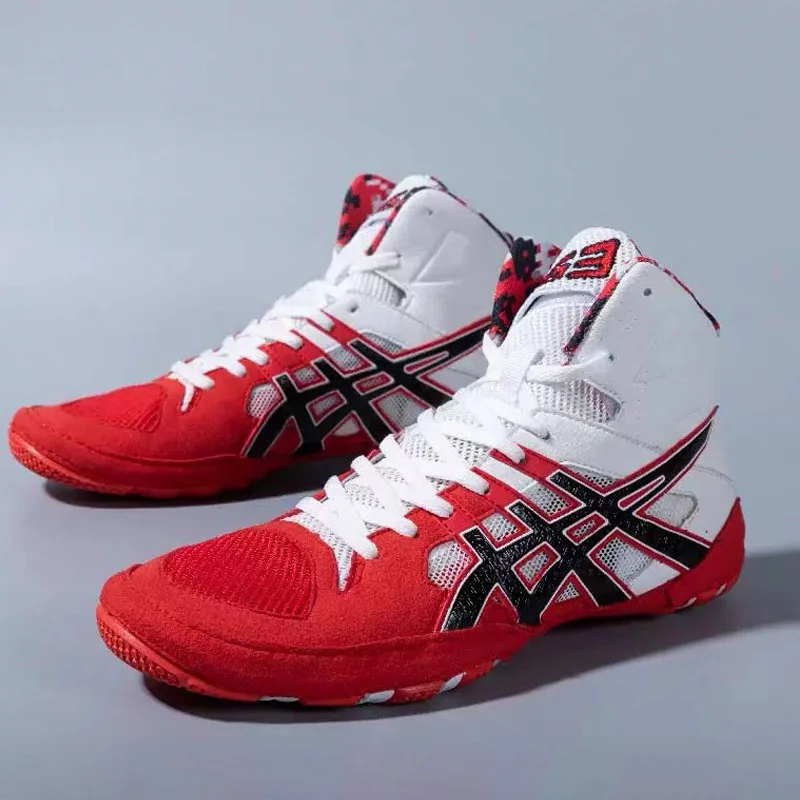 Brand V63 Mid Cut Men Women Boxing Sneakers Size 39-46 Pro Wrestling Shoes Mesh Breathable Training Boys Sambo Boots Gym Fitness