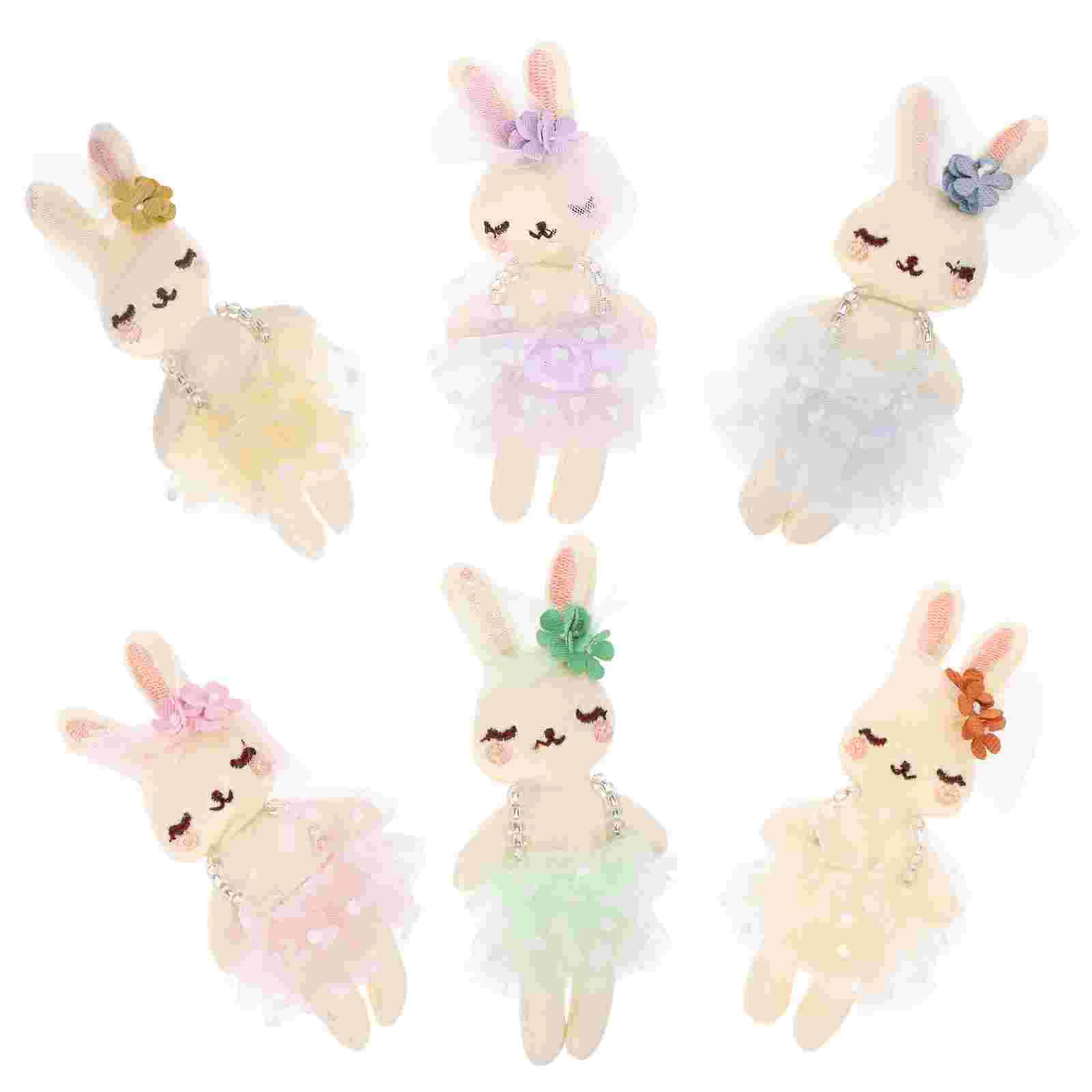 

6pcs Stuffed Animal Bunny Plush Rabbit Dolls Easter Plush Stuffed Bunny for Headdress