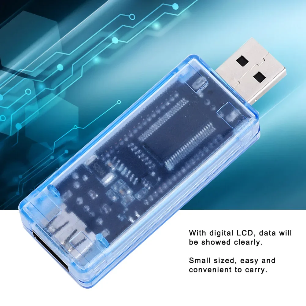 배터리 용량 표시 및 충전 상태 모니터링을 위한 메모리 기능을 갖춘 휴대용 KWS V20 USB 전압 전류 측정기