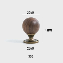 Antique Walnut Wood Furniture with Solid Brass Handles (Mt2941)