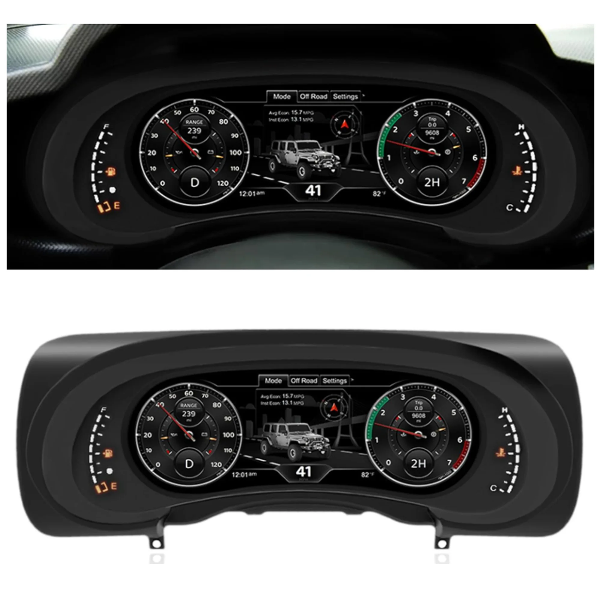 Digital Instrument Cluster For Jeep Wrangler JK 2007-2010 Speedometer,Dashboard,