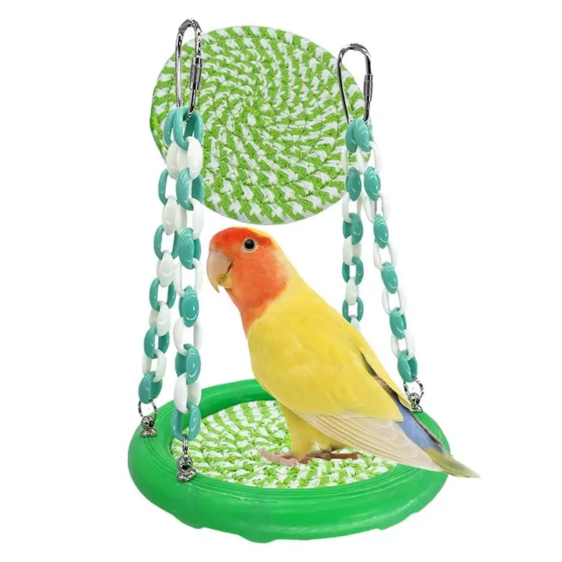 

1pcs Parrot Swing Rope Birds Hanging Hammock Wiith Hook Parakeets Stand Cockatiels Sleeping Platf0rm Birds Cage Accessories