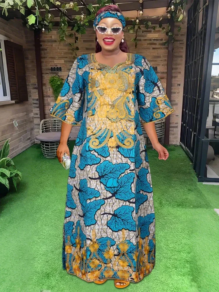 African Women Traditional Outfit Dashiki Wax Dresses Plus Size