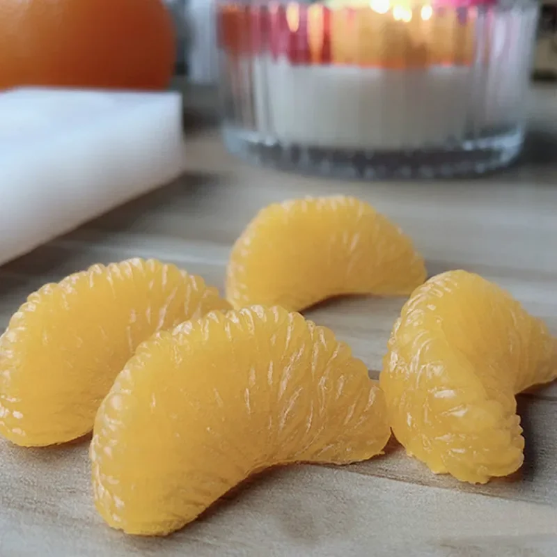 New 4 Hole Multi-mould DIY Fruit Cake Mould Aromatherapy Candle Mould Semi-round Orange Flower Handmade Soap Oil Soap Mould