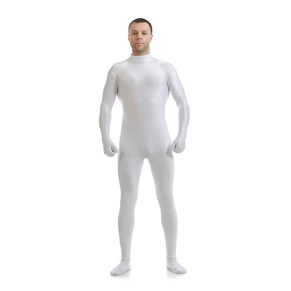 Customize tailor made white Zentai suit Spandex Clothes Skin Suit