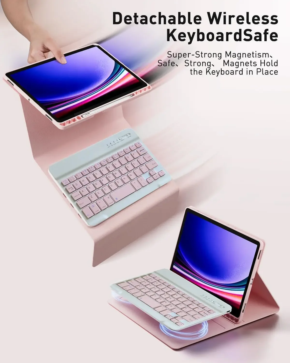 Compact Magnetic Keyboard Case with Cover