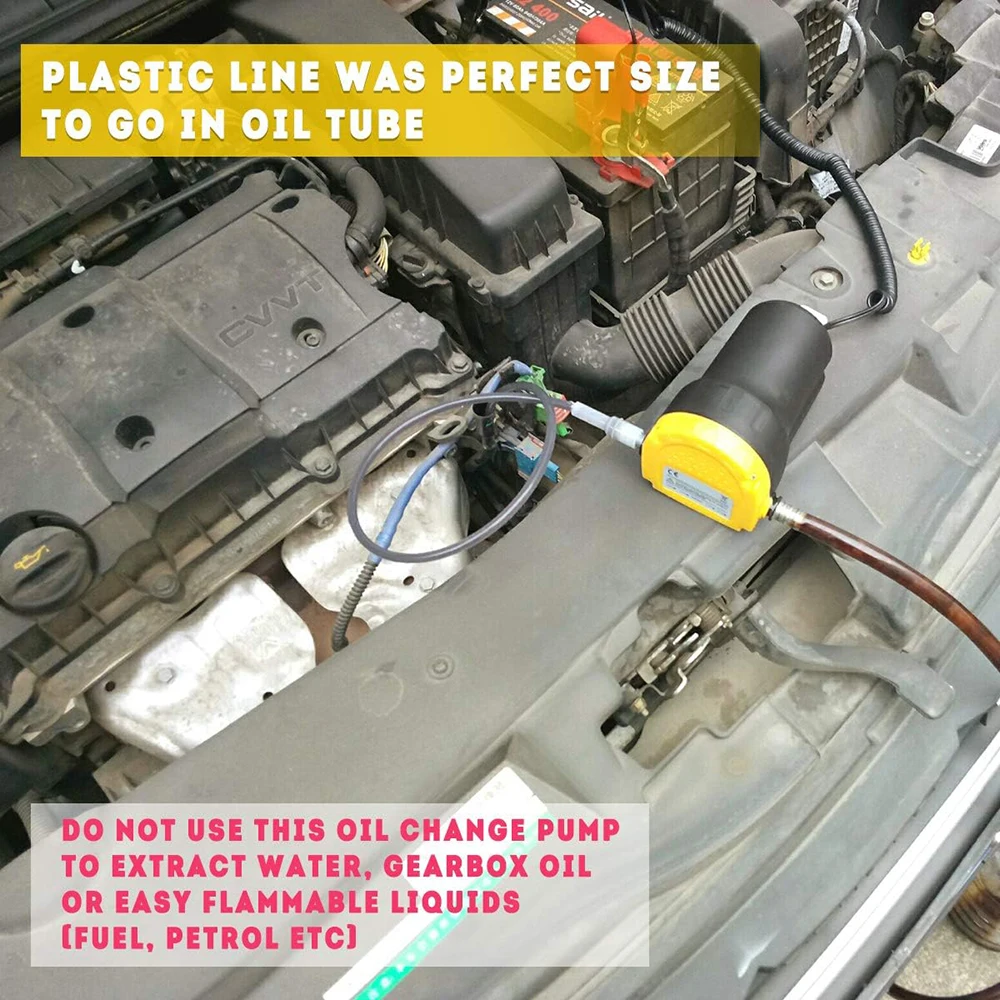 Oil Pump Car Engine Oil Pump 12V Electric Diesel Fluid Sump Extractor Scavenge Fuel Transfer Suction Boat Motorbike