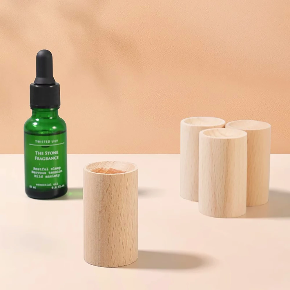 5pcs/10pcs Wooden Essential Oil Diffuser Portable Aromatherapy Car Diffuser Home Indoor Round Cylinder Fragrance Spreader wood scent diffuser,aroma diffuser sticks